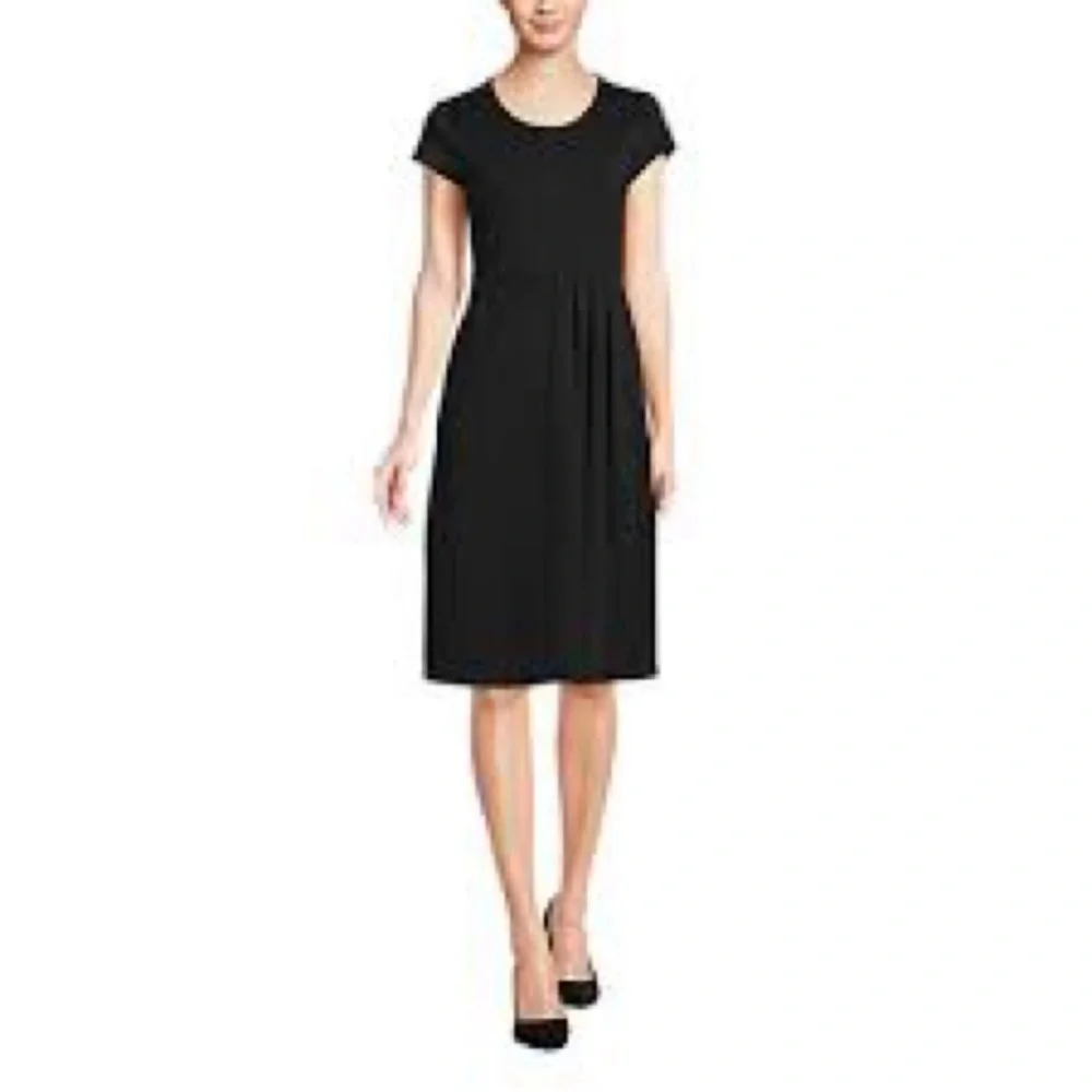 Lands' End Classic Navy Midi Dress - Picture 1 of 4
